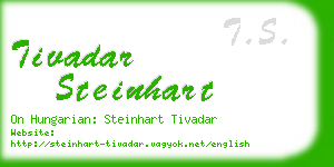 tivadar steinhart business card